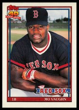 1991 Topps Traded #123T Mo Vaughn Boston Red Sox