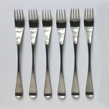 OLD HALL Vintage 'ALVESTON'  6 x FRUIT FORKS  16cm. Robert Welch Stainless Steel