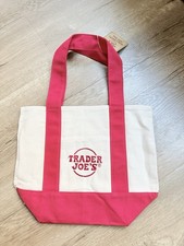 New Trader Joe's Limited Edition Holiday 2025 Mini Canvas Tote Bag Red