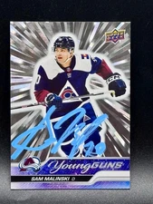 2023-24 Upper Deck Young Guns Silver Outburst Sam Malinski RC SIGNED IP AUT0