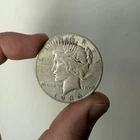 1935-S $1 90% Silver Peace Dollar - RAW - Better Date - Old Cleaning