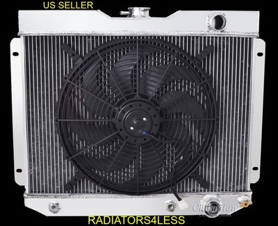 NEW CHAMPION 4 ROW ALL ALUMINUM RADIATOR W/ 16'' FAN 1965 CHEVY BELAIR BEL AIR