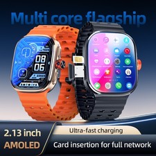5G LTE Smartwatch Android 13 AMOLED 2.13" Rotating Camera 4G GPS SIM Unlocked