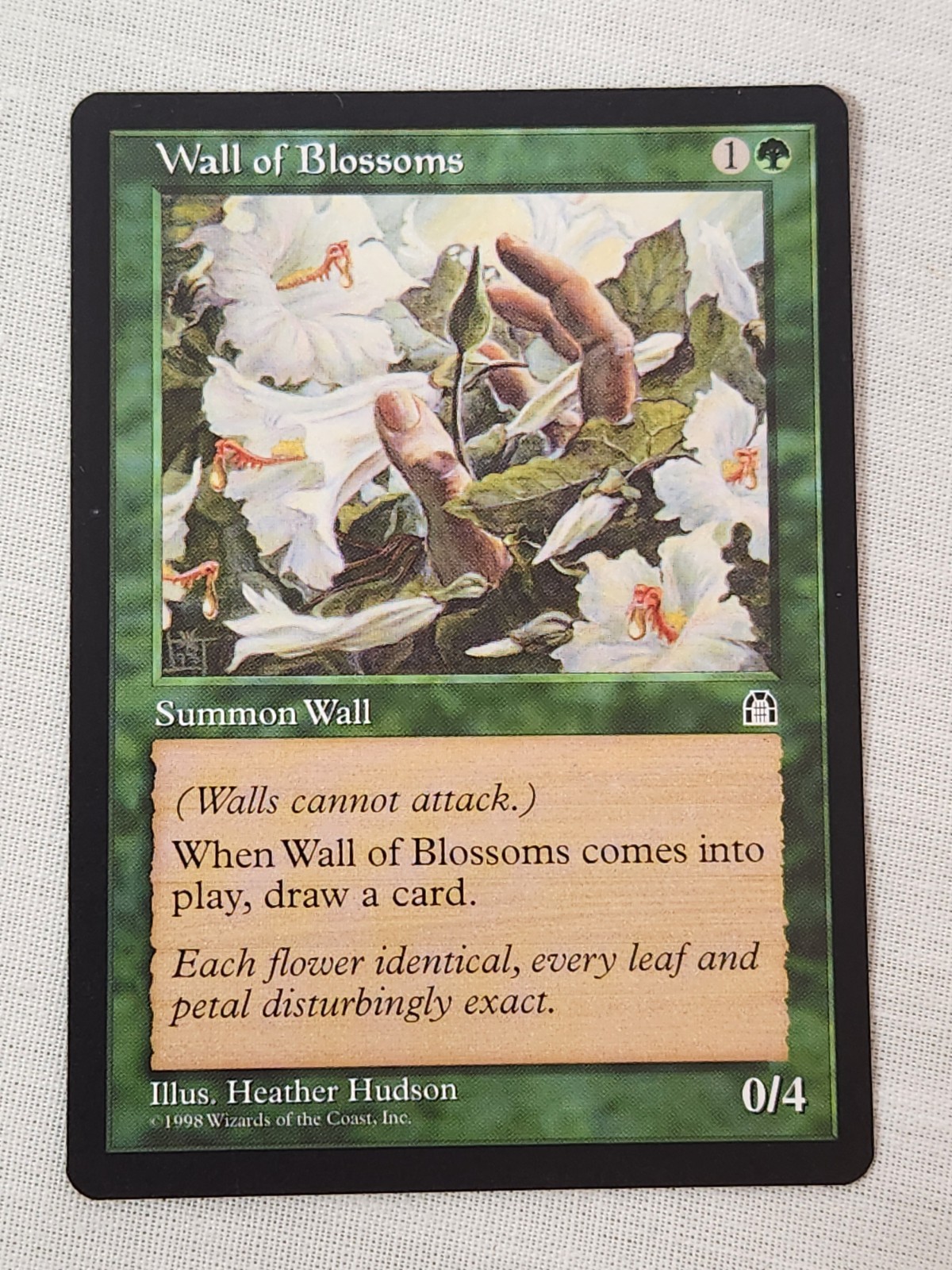 NM Wall of Blossoms Stronghold Mtg Magic the Gathering