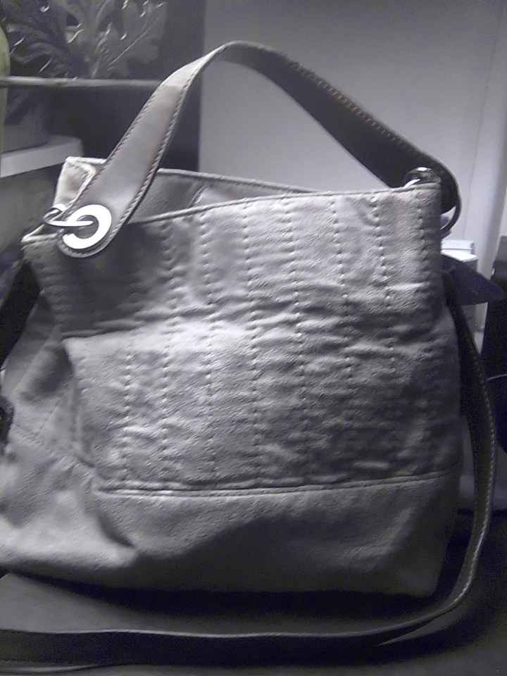 Tommy Hilfiger Suede and Leather Shoulder Bag