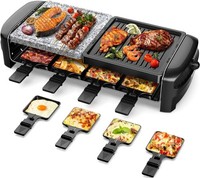 JOYAMI Electric Raclette Grill Machine 3In1 Indoor BBQ Grill 1400W