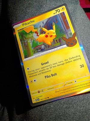 Pokemon TCG Pikachu Holo Card Halloween Trick or Trade 2024018/091
