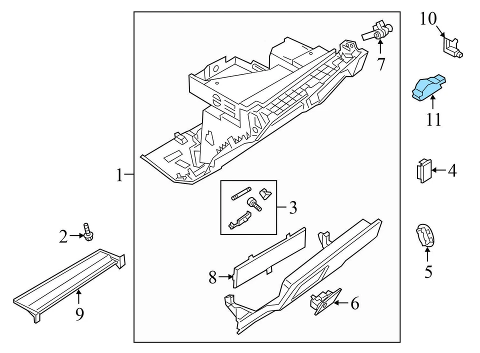 VW PASSAT 1998-2005 - Luz interior transparente 3B0947415B Foto 3 de 4