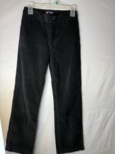 Chaps Boys Black Pants corduroy Size 14 Reg 5 Pocket Holiday School Wear Chinos