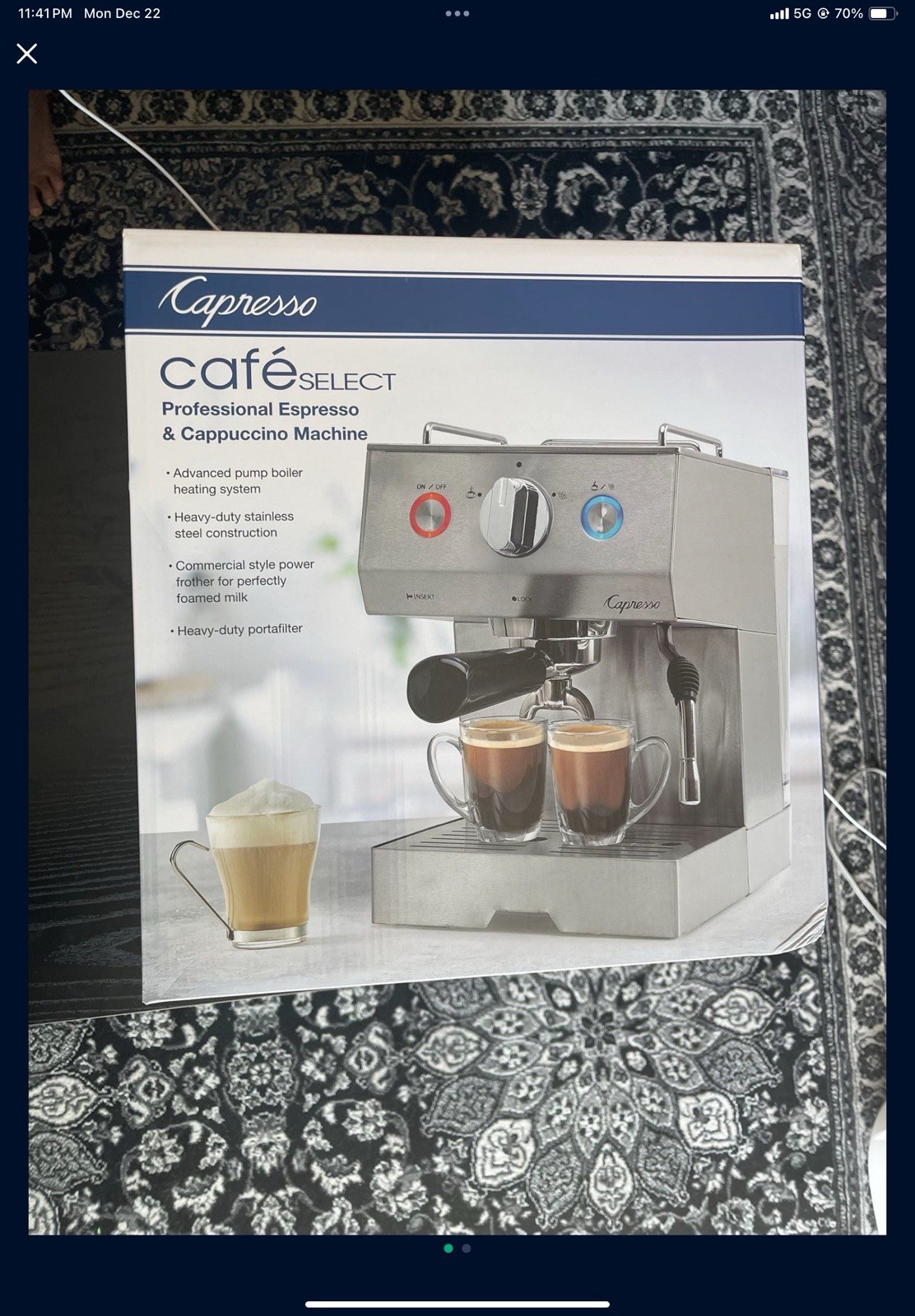 Capresso Cafe Select 1050W 15 bar Espresso Machine - Stainless Steel (126.05)