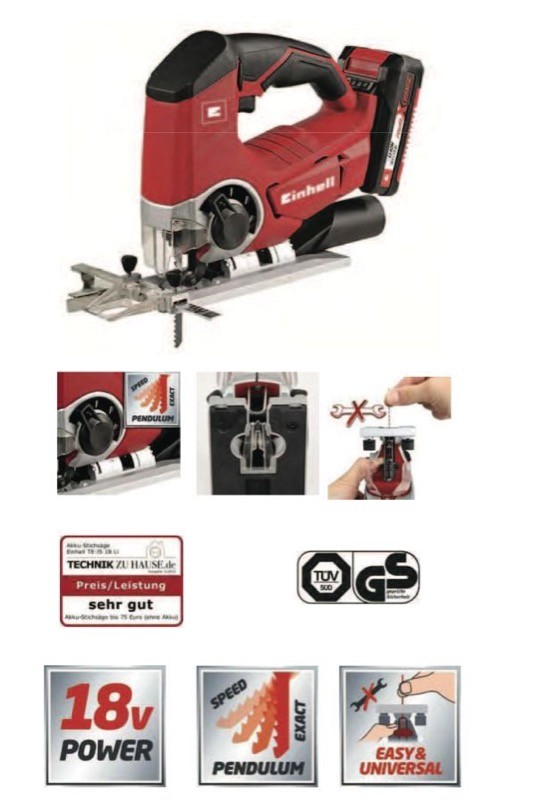 Seghetto Einhell TE-JS 18 Li-Kit 18V: Addio Cavi, Benvenuta Libertà