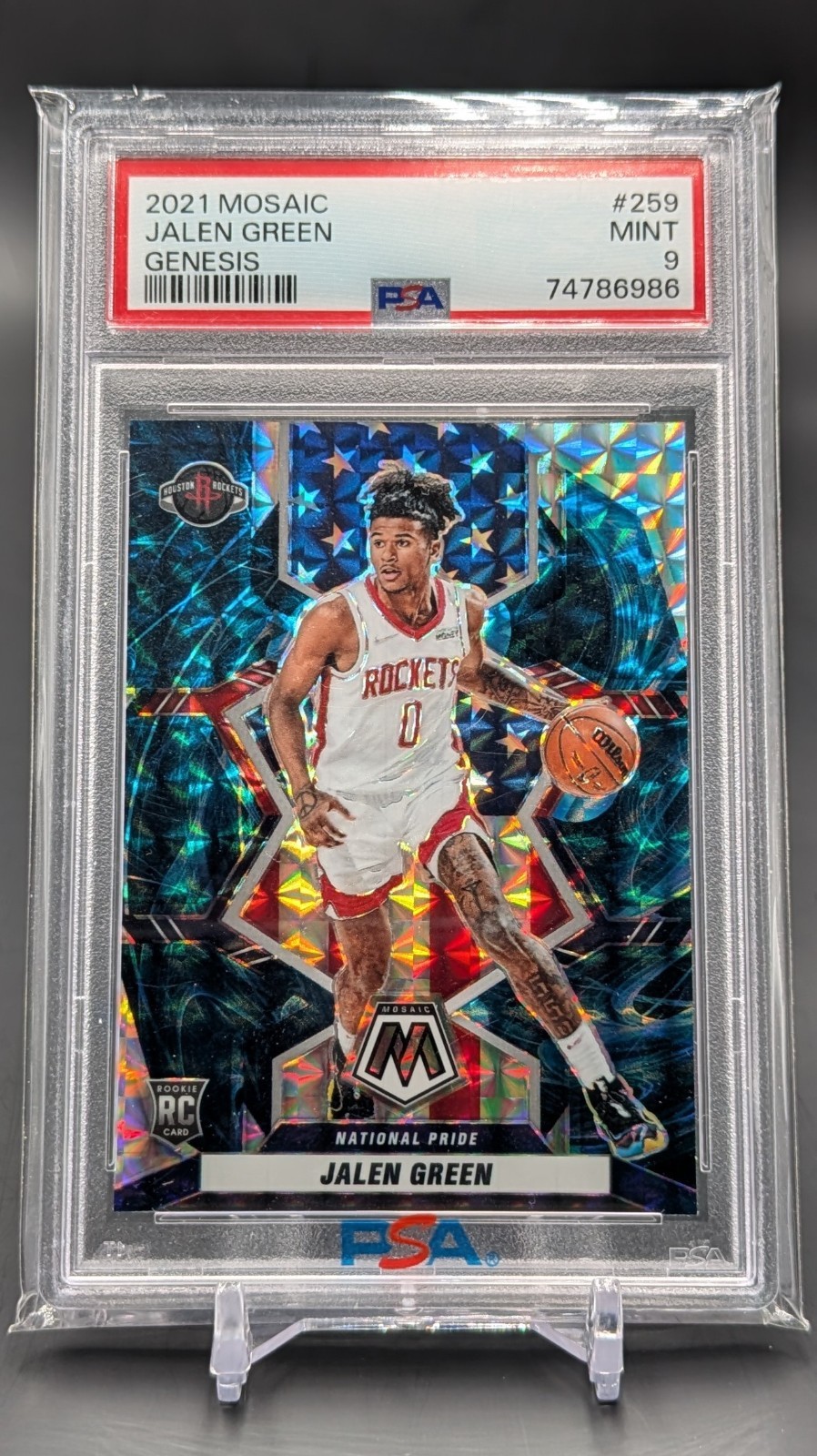 2021 Mosaic Jalen Green #259 Genesis Rookie PSA 9