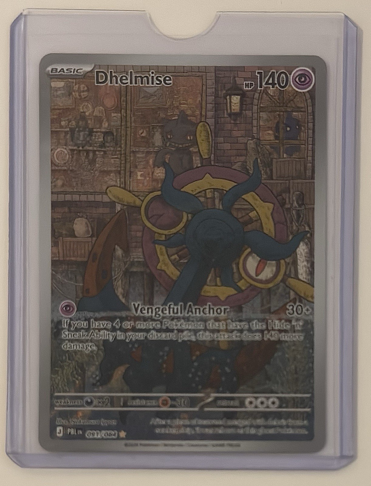 Dhelmise Pokemon 91/84 Pitch Black Illustration Rare Mint/Near Mint Pack Fresh