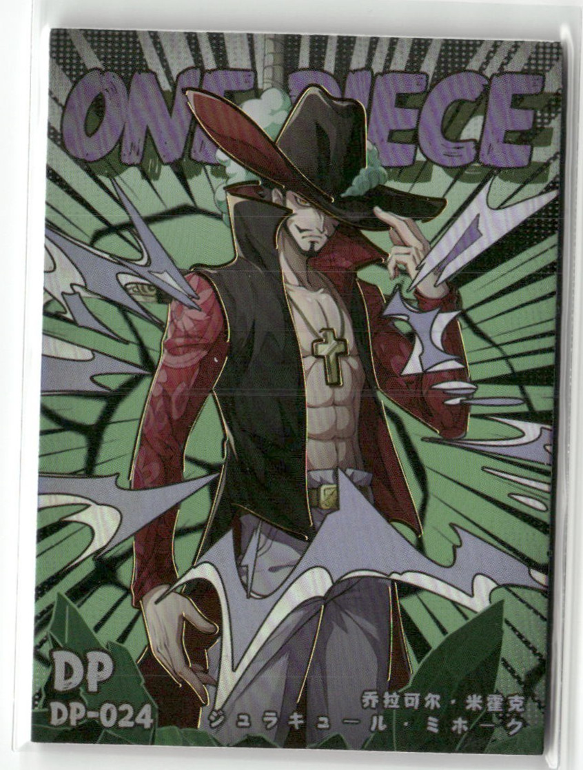 DRACULE MIHAWK DP DP-024 THICK HOLOGRAPHIC One Piece Collectible Anime Card