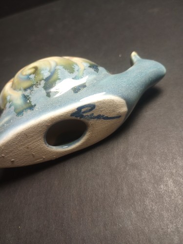 Rodolfo Padilla Mexican Pottery Snail Figurine Signed Vintage - Picture 8 of 8
