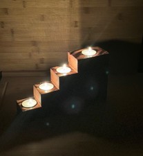 3 Candle Tea Light Candle Holder - Hand Made