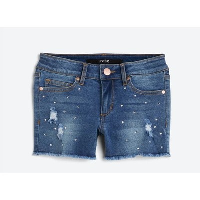 Joe s Jeans Markie Rhinestone Cutoff Denim Shorts Girls Size 8 - Y2K Glittercore