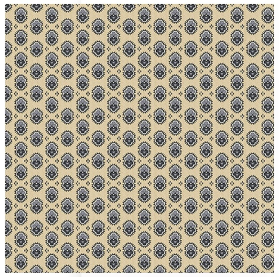 Henry стеклянный домик на летнем холме фуляр кремовая синяя хлопчатобумажная ткань в ярдах - Изображение 2 из 2