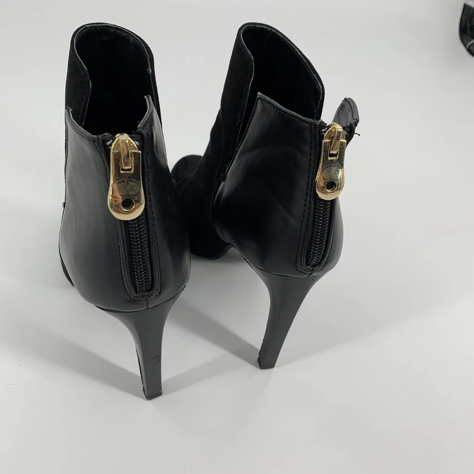 Botines de tacón alto Zara Trafaluc 40 EUR 9,5 EE. UU. para mujer gamuza negra lisa Foto 3 de 4