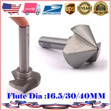 3-Flute 90  HSS Countersink Chamfer Cutter, 16.5/30/40mm, for Milling and Drilli
