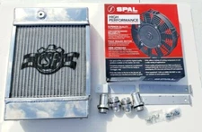 CSF 7065 The KING Cooler Small Compact Race Aluminum Radiator and 9" Spal Fan  *