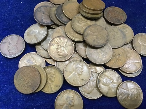 1933 Lincoln Wheat Cent Lot of 1 Roll of 50 Coins Avg Circ G-F     E1318 - Picture 3 of 8