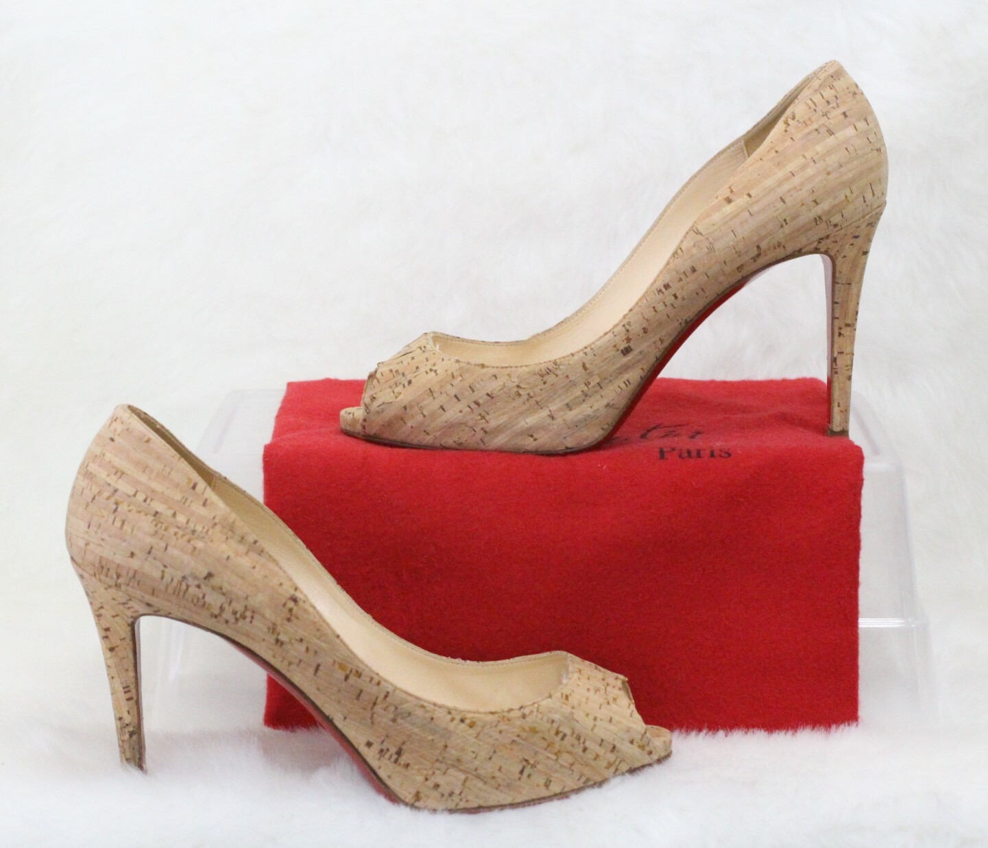 Christian Louboutin Lady Claude Brown Cork Pumps Pumps Pumps EU 39 US 8.5 716242 Christian Louboutin Lady Claude Brown Cork Pumps Pumps Pumps EU 39 US 8.5 716242