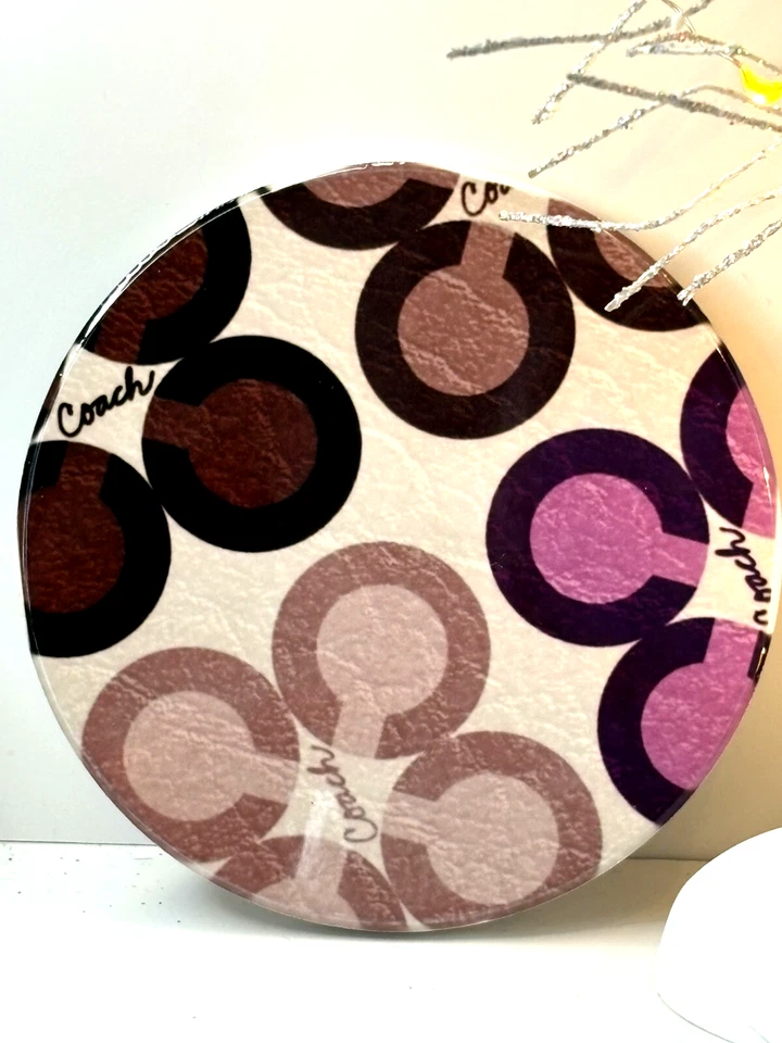 Cartera Vaso con Correa de Cadena y Posavasos de Cerámica Púrpura y Negro Glamour 20oz Foto 2 de 4