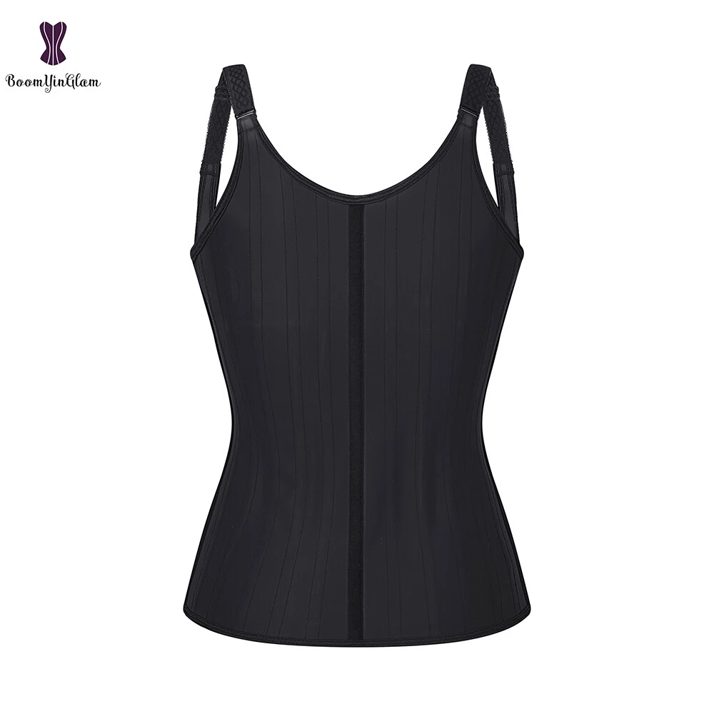 25 Steel Boned Latex Vest Waist Trainer Corset Top Trimmer Cincher