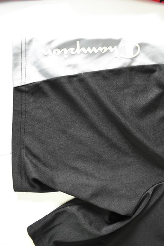 CHAMPION Boys Basketball Shorts Large 14/16 *Red Logo & Black w/Grey Stripe* - Picture 8 of 10