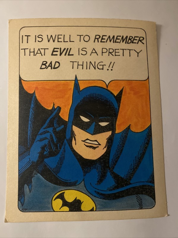 1966 BATMAN & ROBIN BATGRAM POSTCARD # 2 of 10 Series # 1 Dexter Press NEAR MINT
