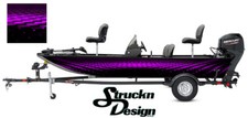 Fading Purple Honeycomb Hexagon Black Fish Bass Boat Black Decal Wrap USA Vinyl