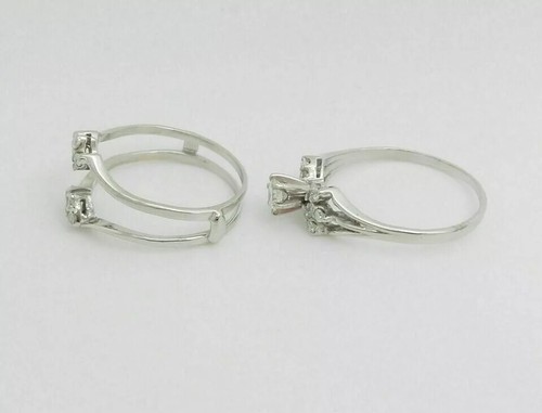 Art Deco Style 2Ct Round Lab Created Diamond 925 Silver Wedding Bridal Ring Set - Picture 3 of 9