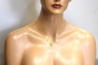 GIA 14k white gold .36ct SI1 I round diamond pendant chain necklace 2.2g 18" — photo 7