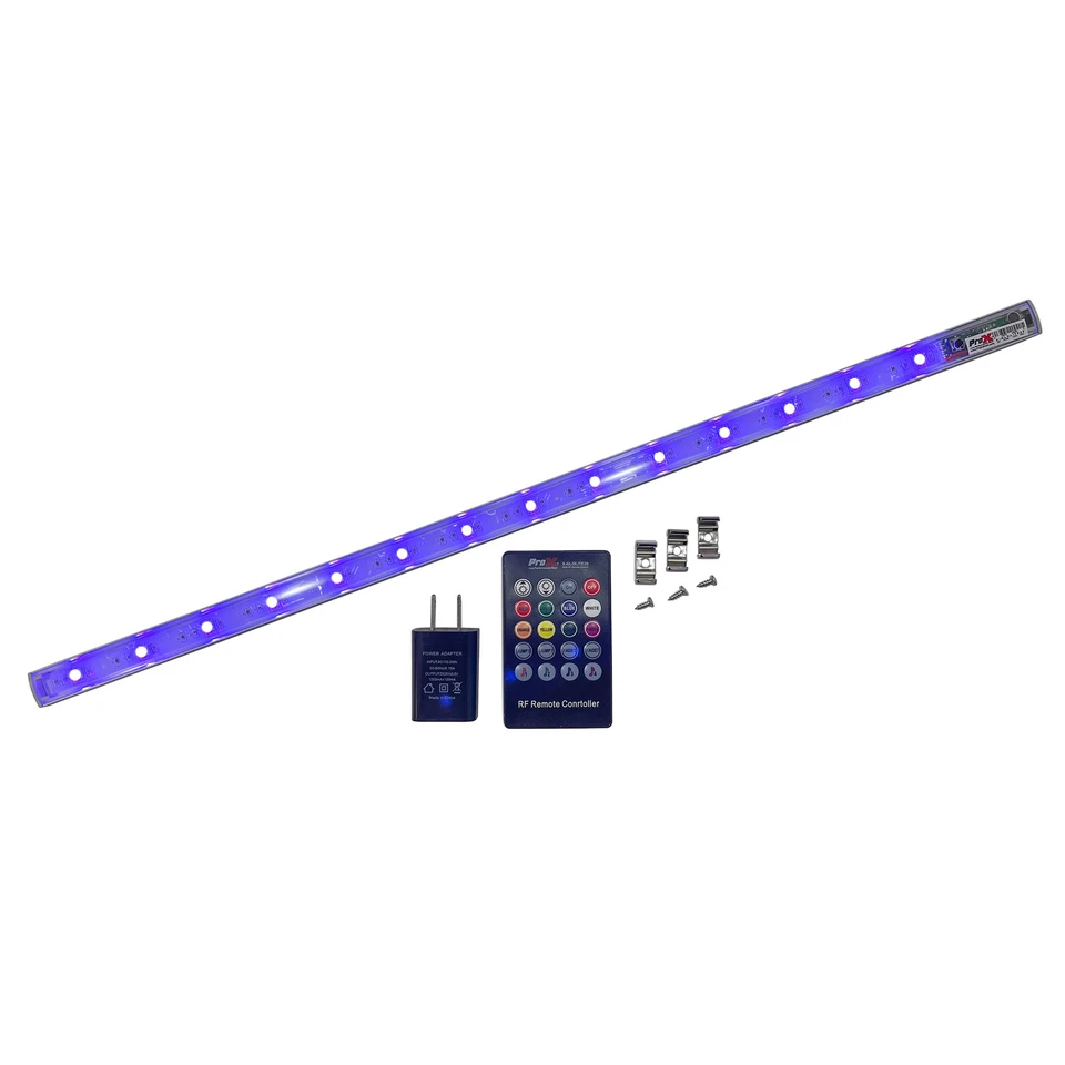 ProX X-GLOLITE20 20" RGB LED Accent Strip Light Fixture+USB Power RF Remote - Image 4 of 4