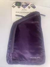 TRAVELON Anti-Theft Essentials Slim Crossbody Bag Blackberry