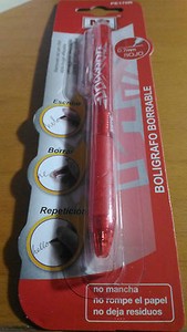 Stylo A Bille Effacable Couleur Rouge Avec Gomme Pour Effacer 0 7 Mm Ebay