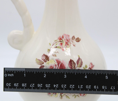 Vintage Unique Shaped Vase / Pitcher - Floral Rose Design Signed WB '78 Glazed - Picture 14 of 15