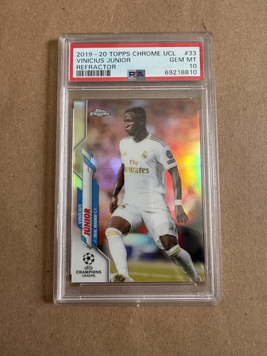2019-20 Topps Chrome Vinicius Jr. Refractor #33 PSA 10 Vini Real Madrid