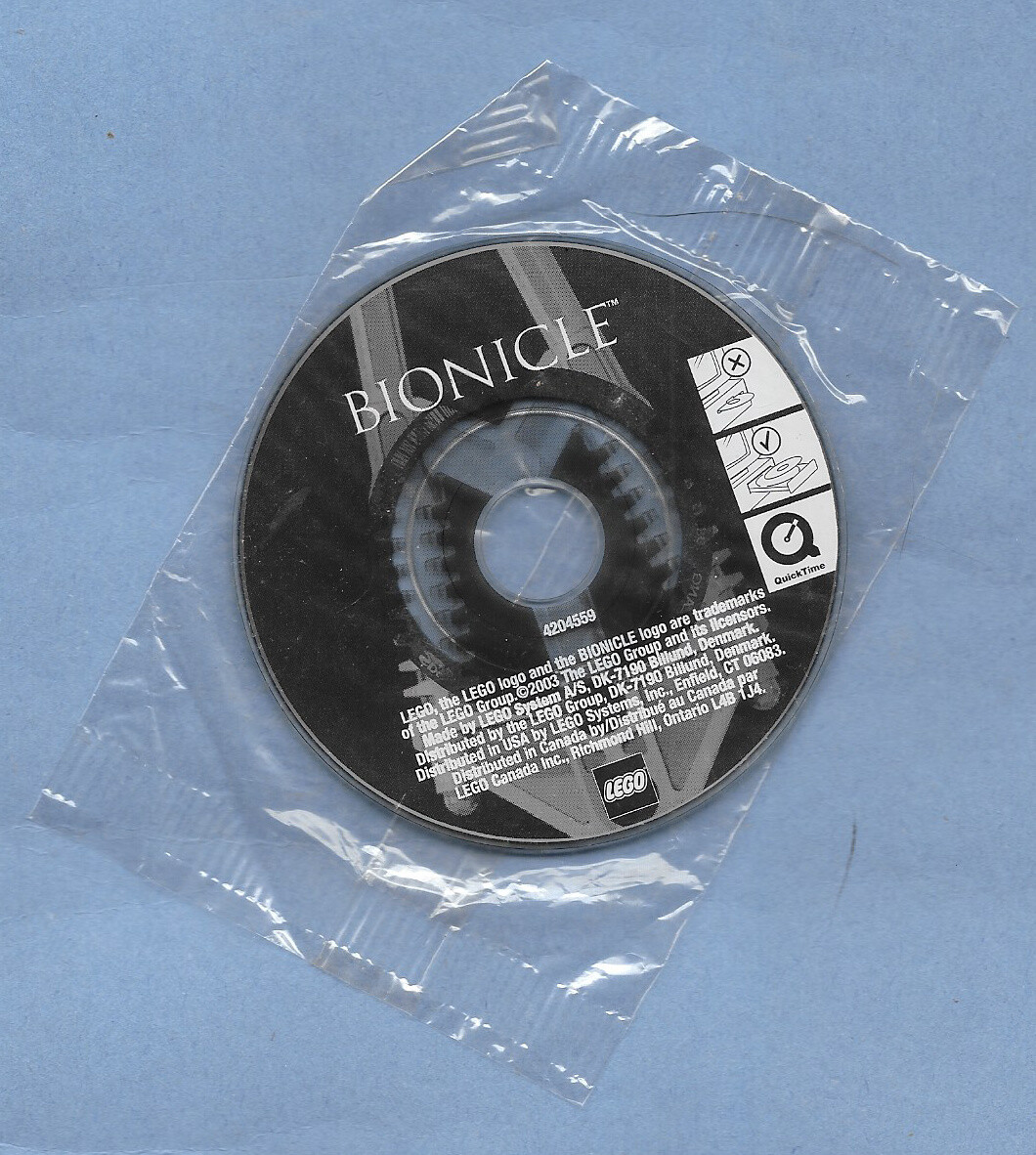 VINTAGE LEGO BIONICLE 2003 CD-ROM 4204559 FACTORY SEALED LISTIN 