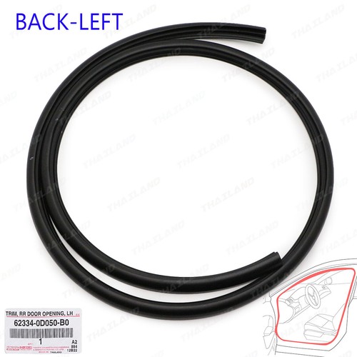 Fits Toyota Vios NCP42 2003 06 Rear Left Opening Door Rubber Weatherstrip Seal - Imagen 2 de 9