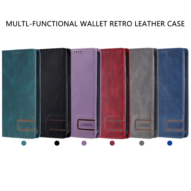 Genuine Leather Wallet Case Card Magnetic Flip Cover for OnePlus 11 9 8T 7T Pro - Image 2 of 4