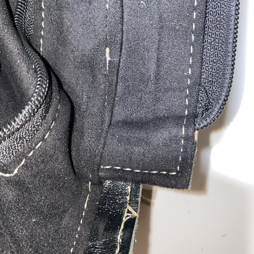 Black - Gray Fringe Fur Leather Suede Bag Western Style No Strap - Picture 15 of 16