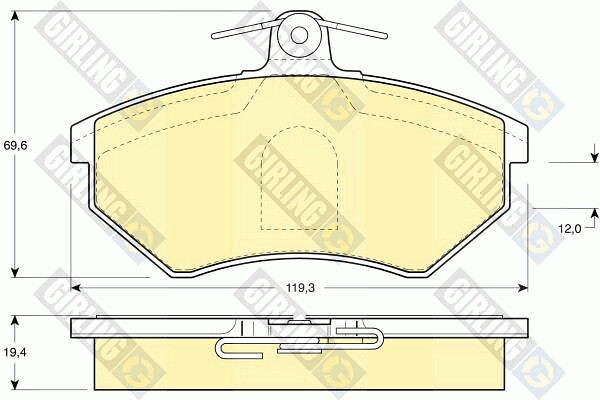 Girling BremsbeläGe Vorne FüR VW Golf III Passat Variant Audi 80 Cabriolet-image