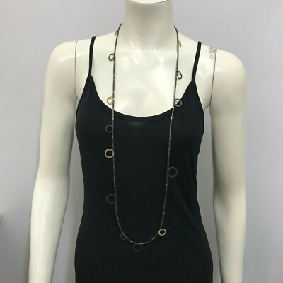 Sterling Hematite Necklace High End Boutique Was Expensive Work of Art 44'' Long