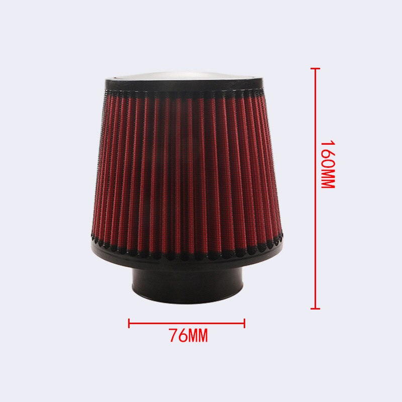 K&N 3 High Flow Car Cold Air Intake Filter Tapered Cone Cold Air Cleaner Red Intl I1690770497