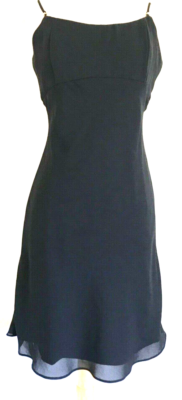 Black Y2K Slip Dress, 90s Cocktail Spaghetti straps Knee Length 6, Sexy  Dance | eBay