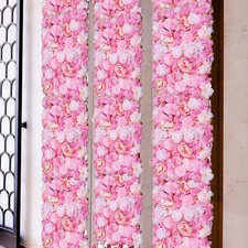 6X Artificial Silk Flower Wall Panel Wedding Party Venue Background Floral Decor