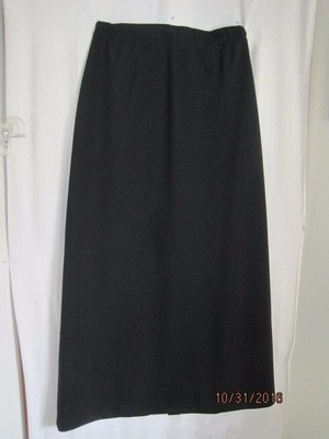 Buy Joyce Polyester Solid Long Black Skirt Elastic Waist Split 15 12 Reg Size M Online Buy Joyce Polyester Solid Long Black Skirt Elastic Waist Split 15 12 Reg Size M Online