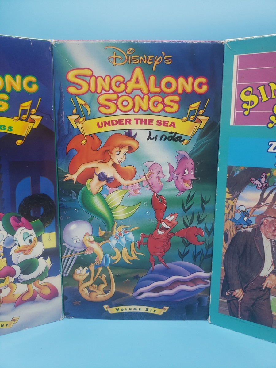DISNEY Sing Along Songs VINTAGE ZIP A DEE DOO DAH little mermaid 3